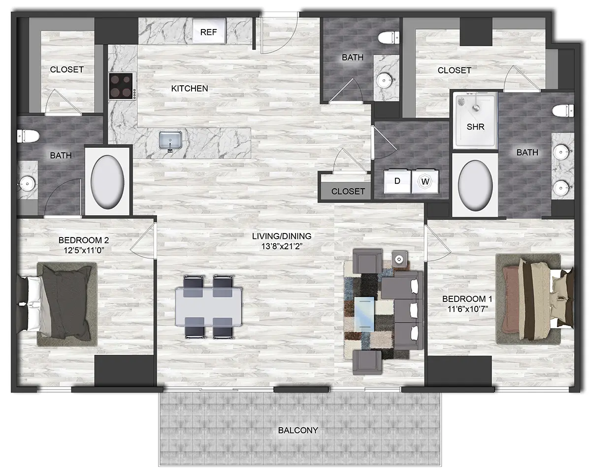 Vantage Med Center Houston Apartments FloorPlan 20