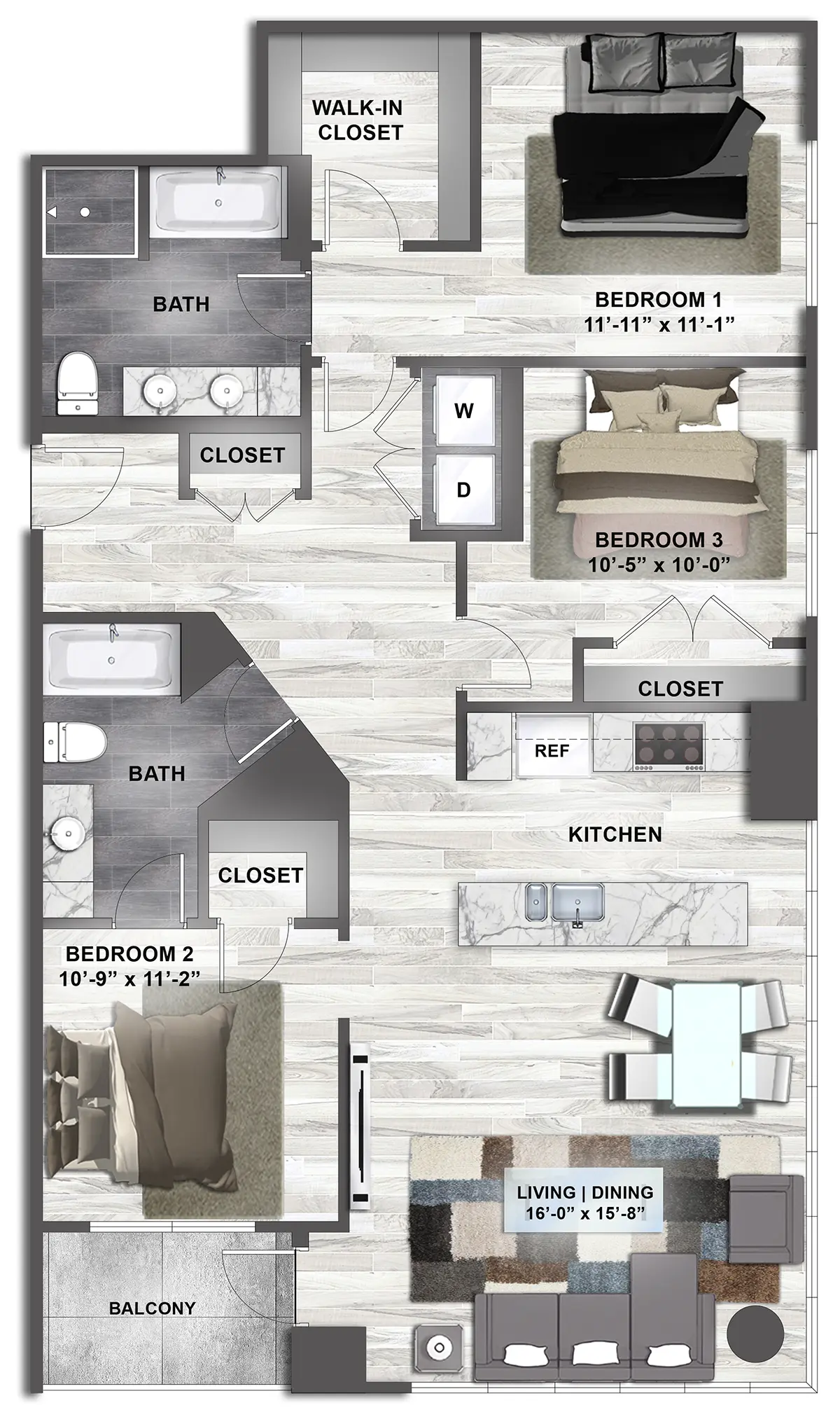 Vantage Med Center Houston Apartments FloorPlan 22