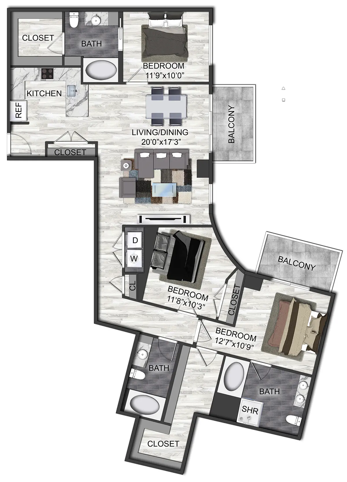 Vantage Med Center Houston Apartments FloorPlan 25