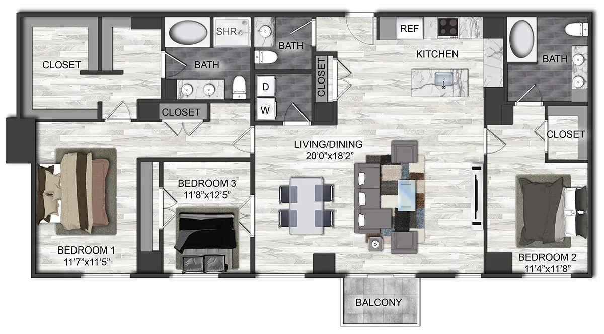 Vantage Med Center Houston Apartments FloorPlan 27