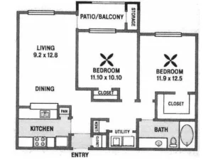 Villas at Hermann Park Houston Apartments FloorPlan 10