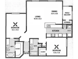 Villas at Hermann Park Houston Apartments FloorPlan 22