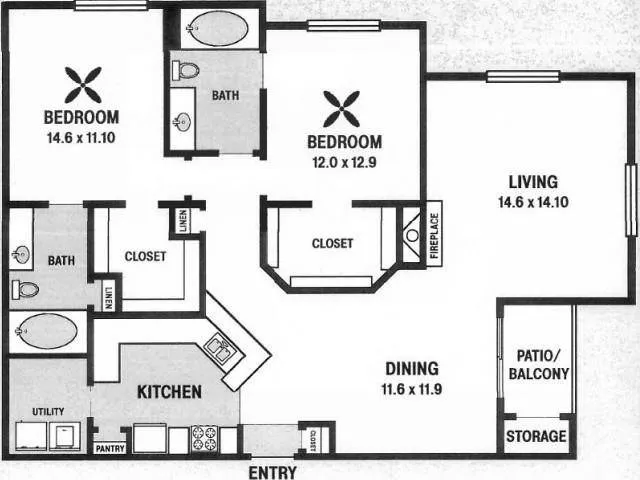 Villas at Hermann Park Houston Apartments FloorPlan 26