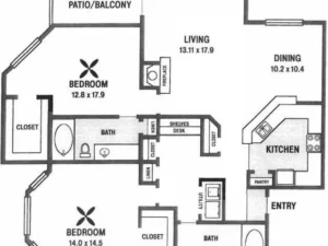 Villas at Hermann Park Houston Apartments FloorPlan 28