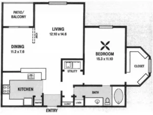 Villas at Hermann Park Houston Apartments FloorPlan 9