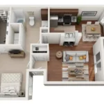 Villas at River Oaks Houston Apartments FloorPlan 1