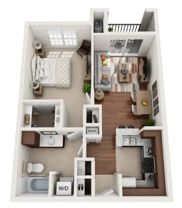 Villas at River Oaks Houston Apartments FloorPlan 2