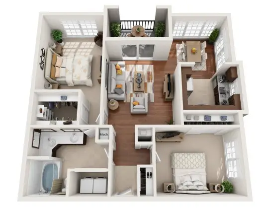 Villas at River Oaks Houston Apartments FloorPlan 5