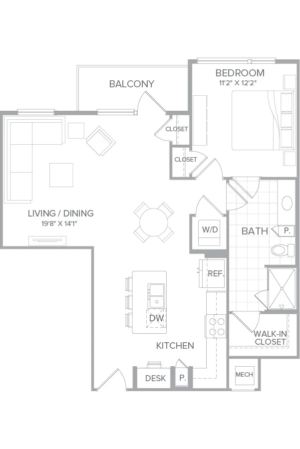 Folio West Houston Apartment Floorplan 3