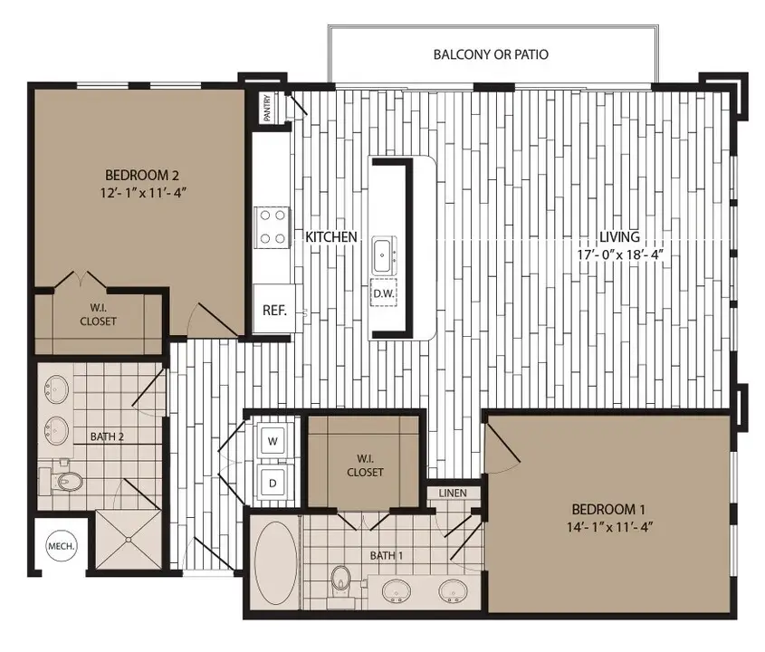 10X Living 15th Street Flats Floor Plan 10
