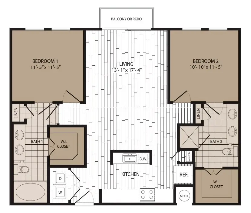 10X Living 15th Street Flats Floor Plan 7