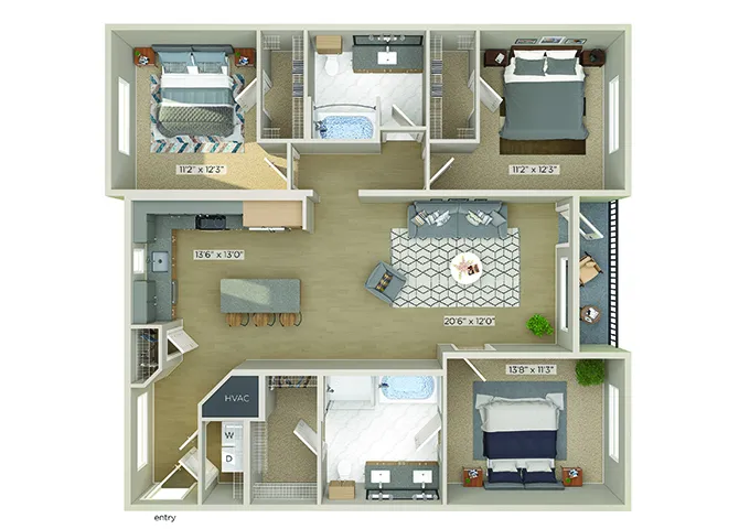 1810 Main Houston Apartments FloorPlan 17