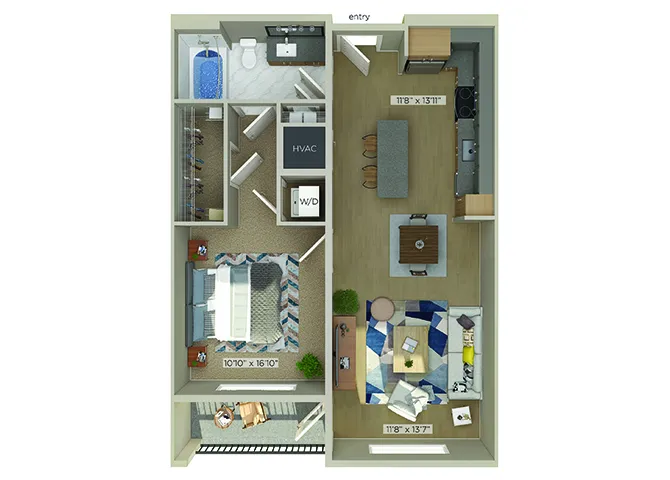 1810 Main Houston Apartments FloorPlan 3