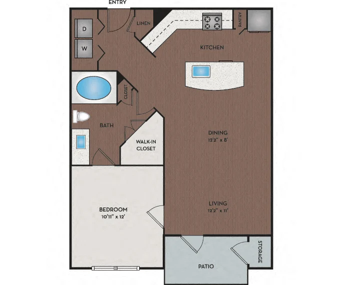 2125 Yale Apartments Houston FloorPlan 2