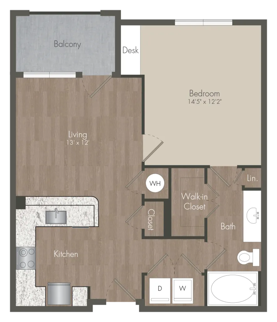 22Hundred Houston Apartmetns FloorPlan 1