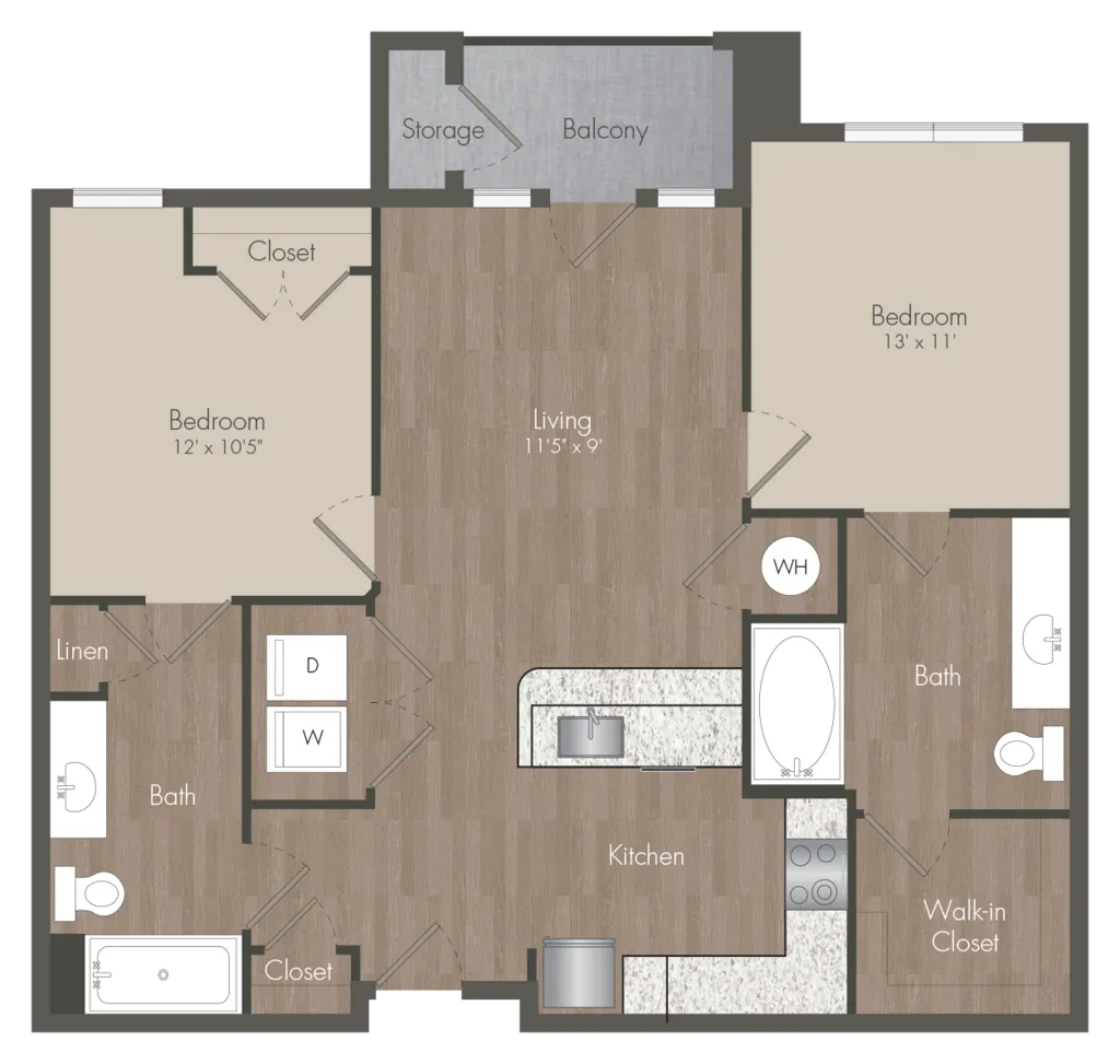 22Hundred Houston Apartmetns FloorPlan 5