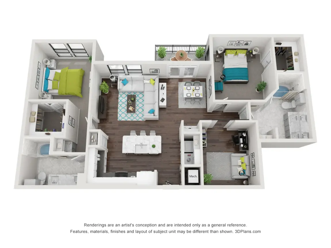 27Seventy Lower Heights Apartments Houston FloorPlan 13