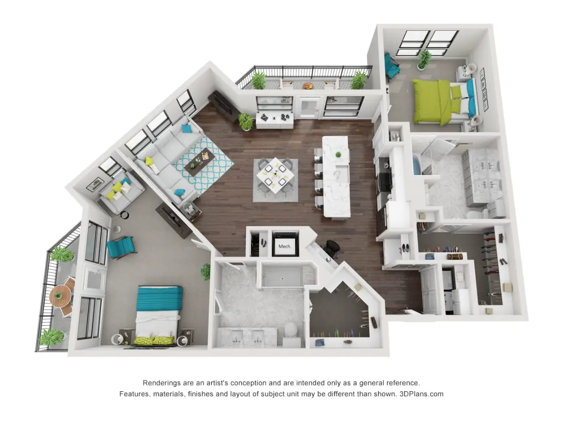 27Seventy Lower Heights Apartments Houston FloorPlan 15