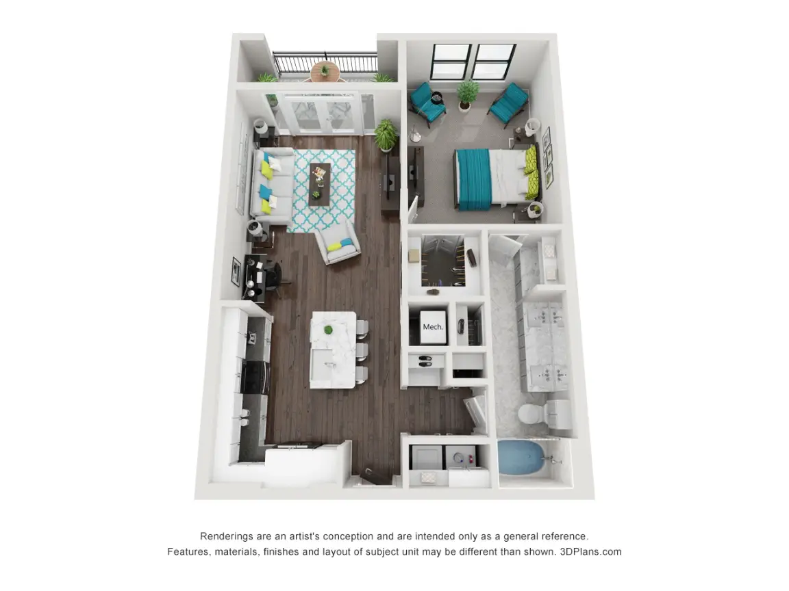 27Seventy Lower Heights Apartments Houston FloorPlan 6