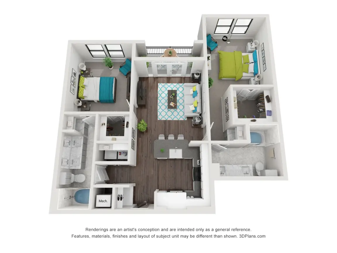 27Seventy Lower Heights Apartments Houston FloorPlan 9