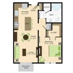 500 Crawford Houston Apartments FloorPlan 2