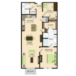 500 Crawford Houston Apartments FloorPlan 4