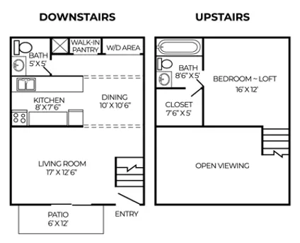 51Ten Townhomes Houston Apartments FloorPlan 1