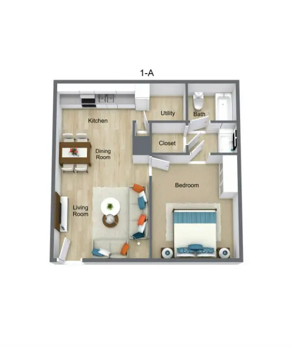 74 Lyerly Apartments Houston FloorPLan 2