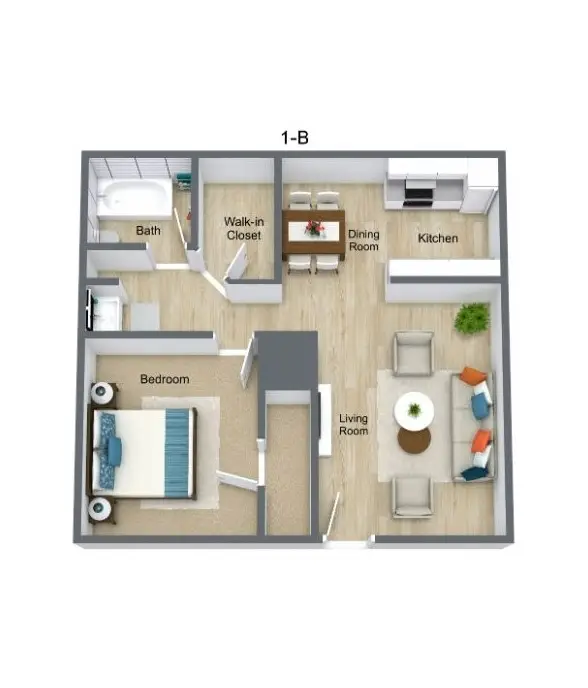 74 Lyerly Apartments Houston FloorPLan 3