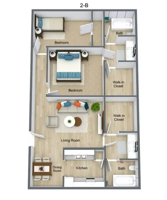 74 Lyerly Apartments Houston FloorPLan 4