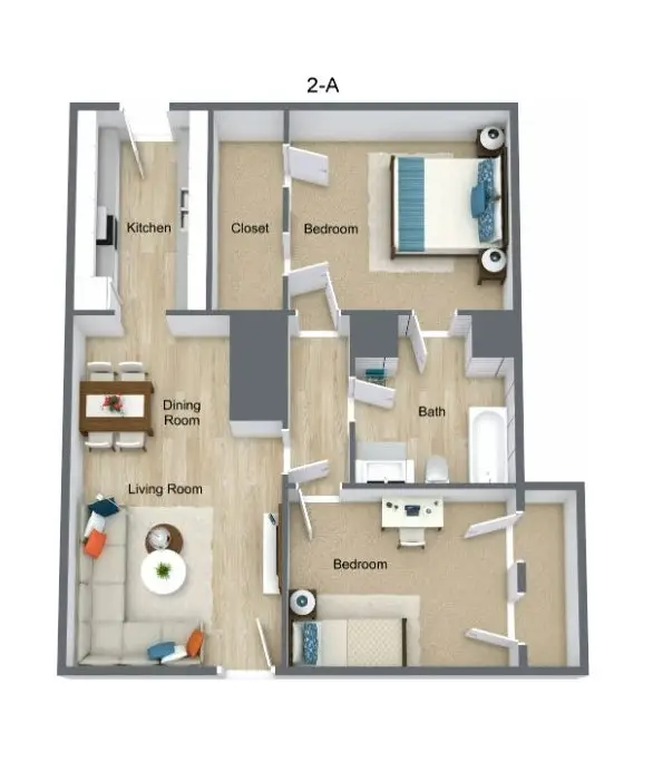 74 Lyerly Apartments Houston FloorPLan 5