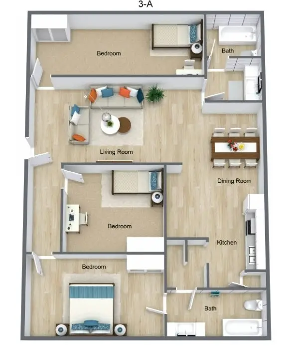 74 Lyerly Apartments Houston FloorPLan 8