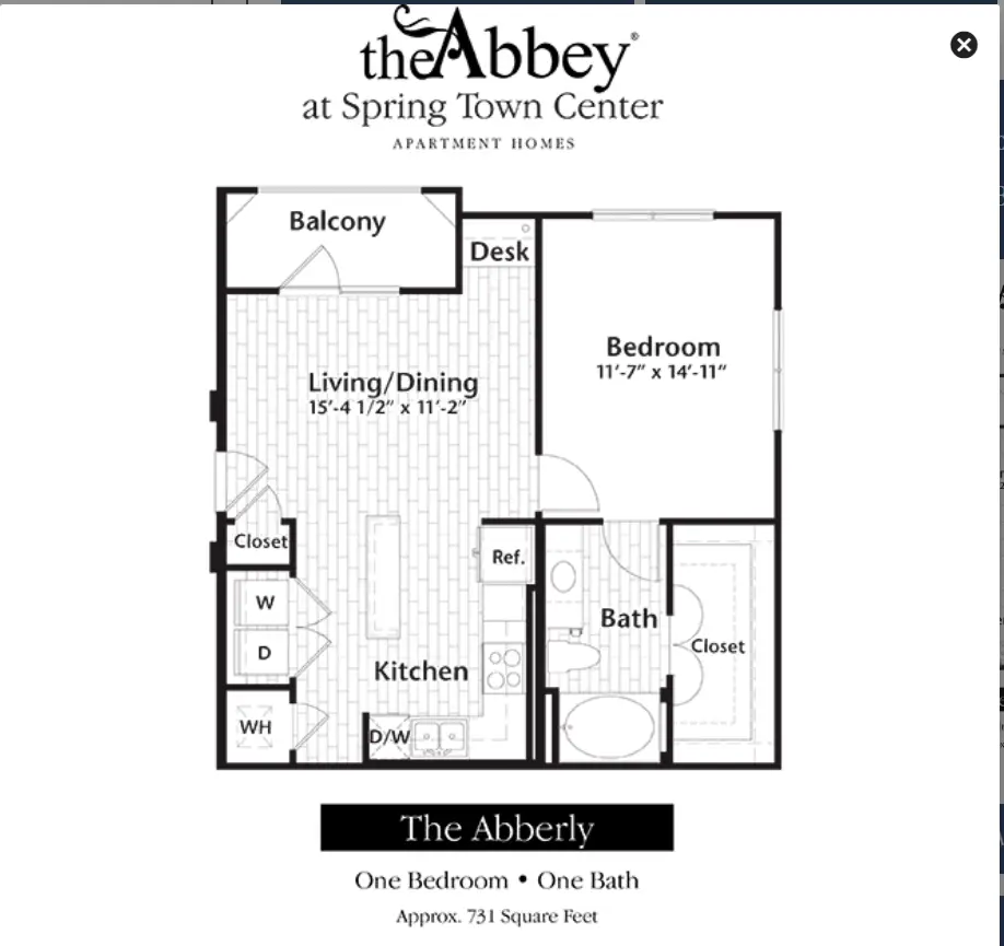 Abbey at Spring Town Center Floor plan 3