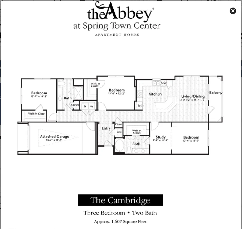 Abbey at Spring Town Center Floor plan 7