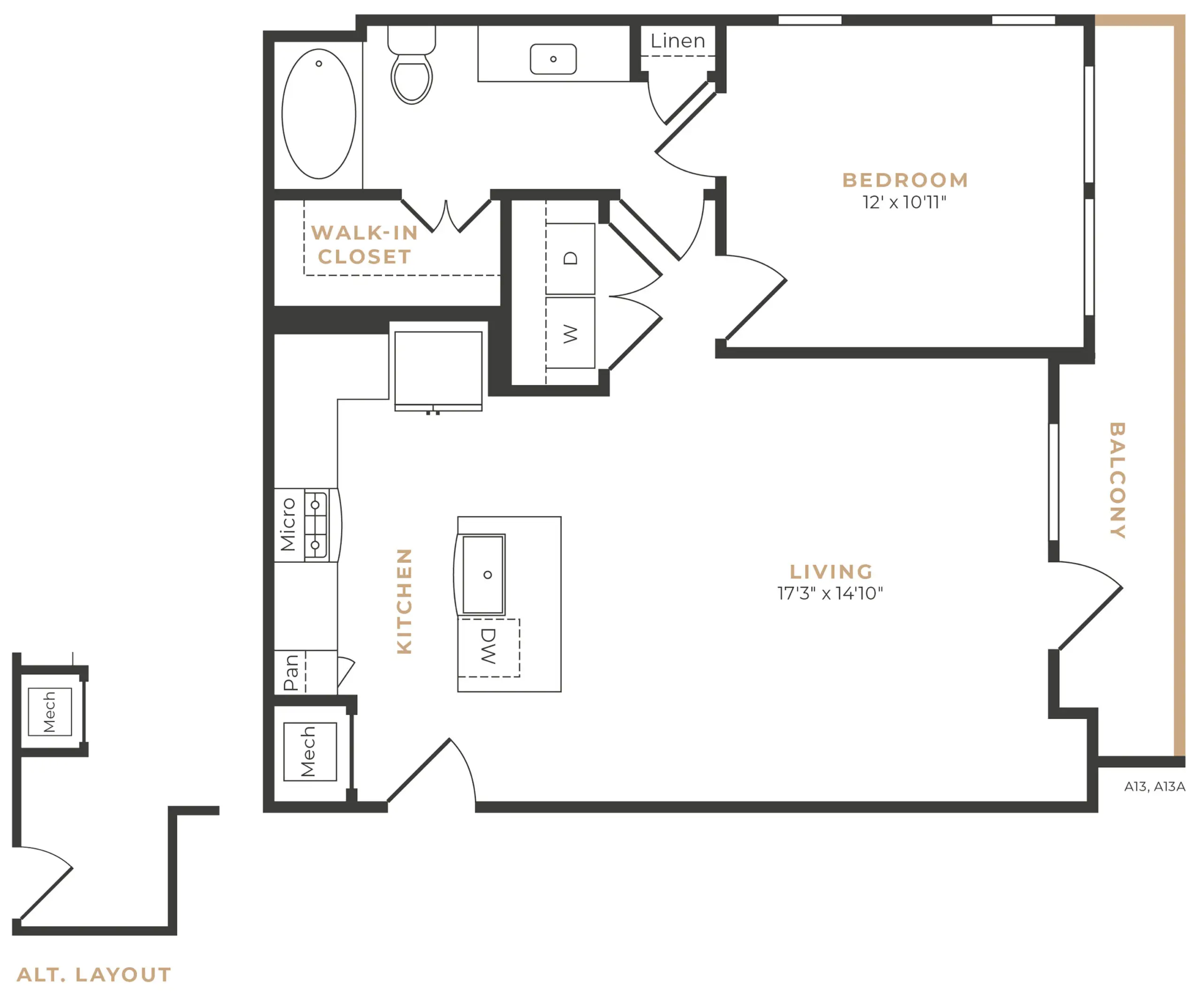 Alexan Memorial Apartment Floor Plan 12