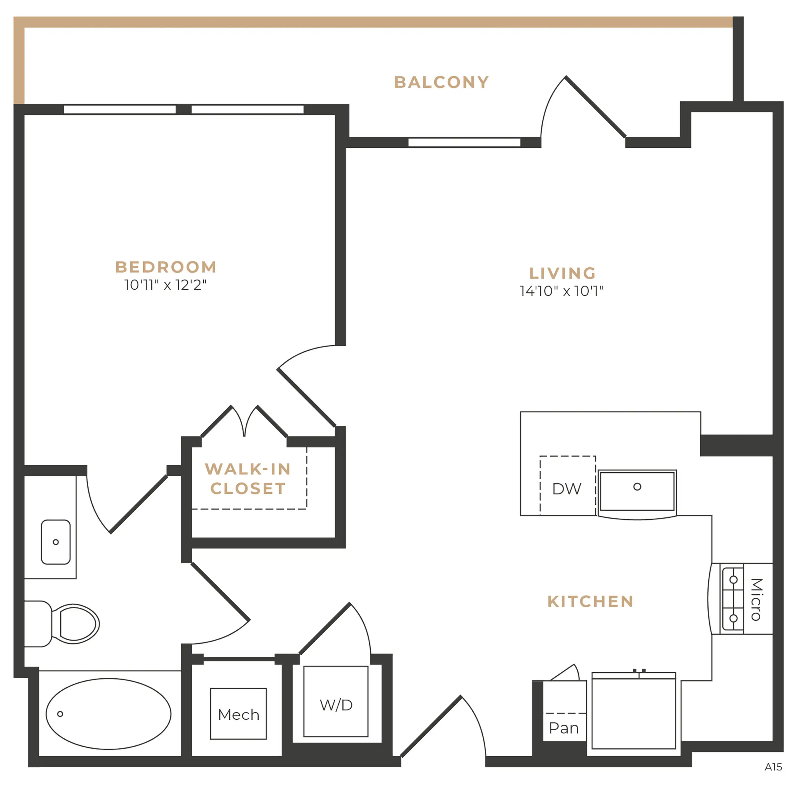 Alexan Memorial Apartment Floor Plan 3