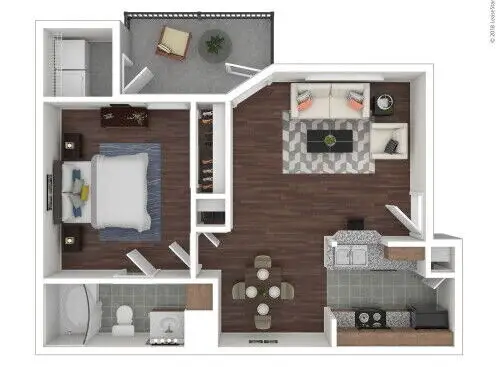 Alexander Houston Apartment floorplan 1