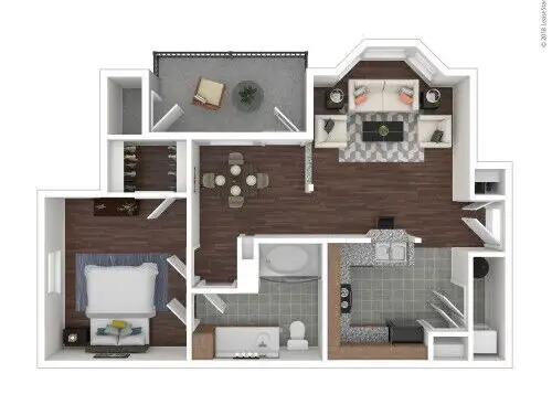 Alexander Houston Apartment floorplan 2