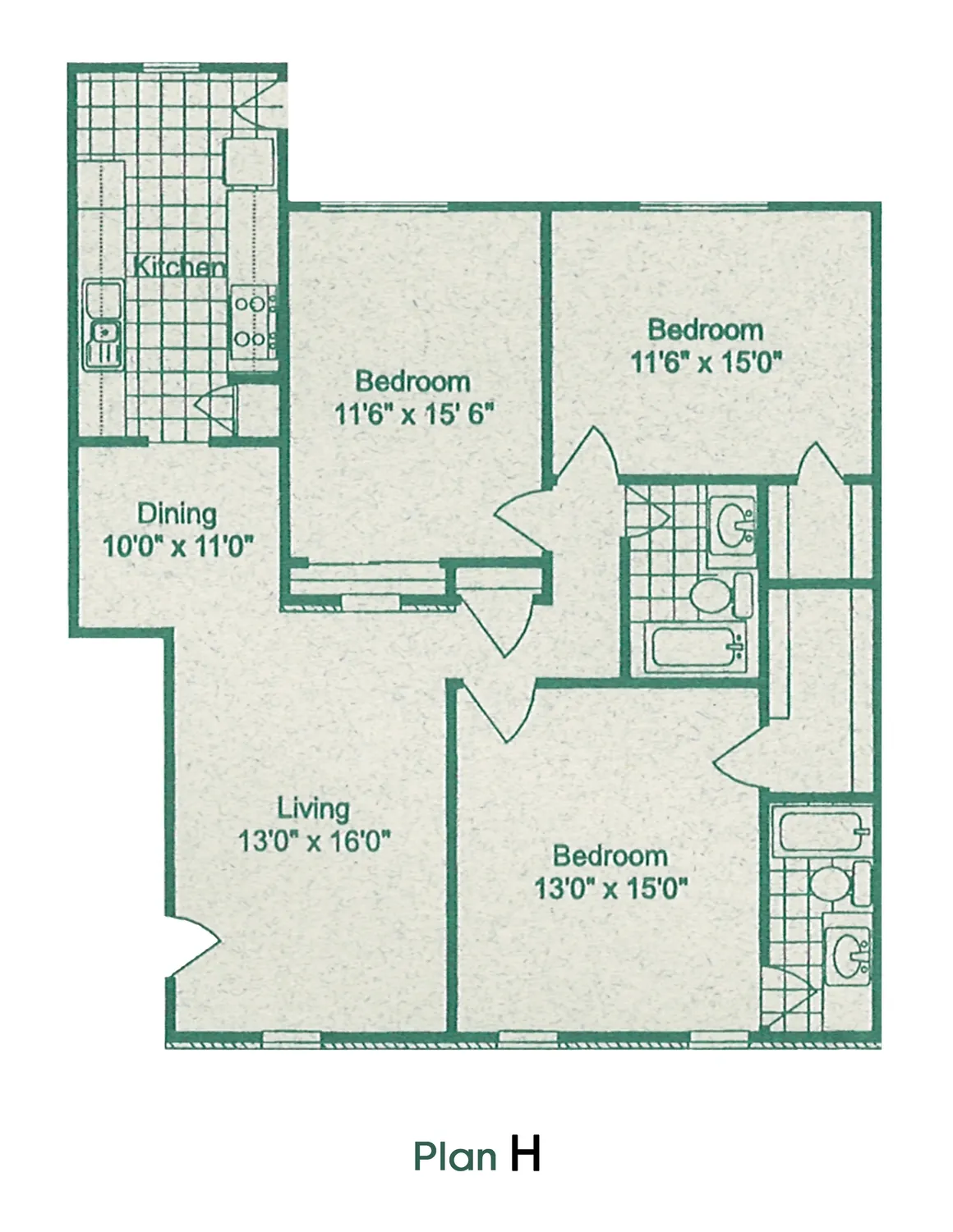 Amherst Apartments Floor Plan 9