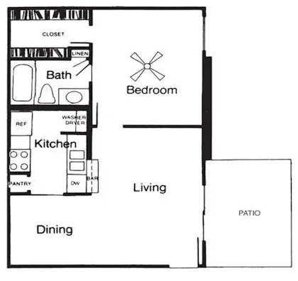 Applewood Village Houston Apartments FloorPlan 2