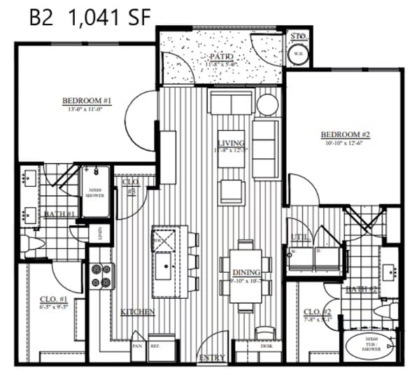 Ariza Gosling Houston Apartment floorplan 5