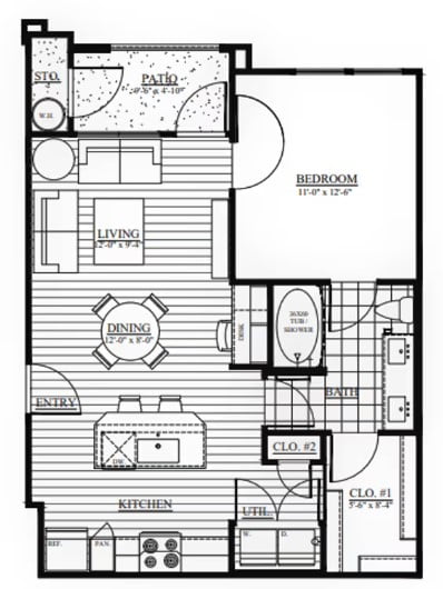 Ariza Gosling Houston Apartment floorplan 8