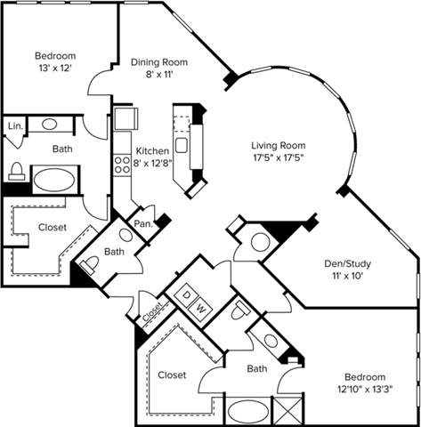 Arlo Buffalo Heights Houston Apartments FloorPlan 15