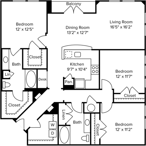 Arlo Buffalo Heights Houston Apartments FloorPlan 17