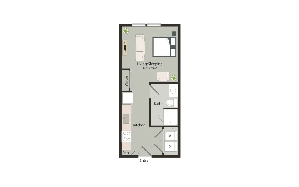 Art House Sawyer Yards Apartments Houston FloorPlan 1