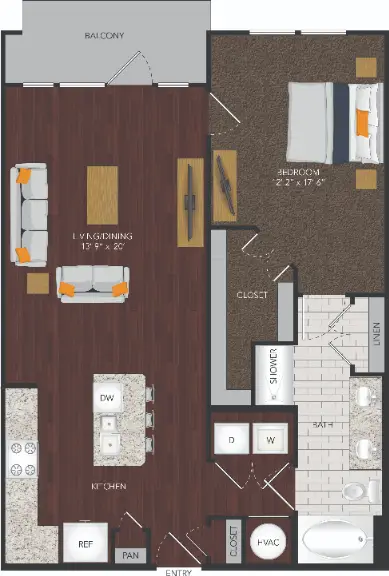 Assembly at Historic Heights Apartments Houston FloorPlan 6