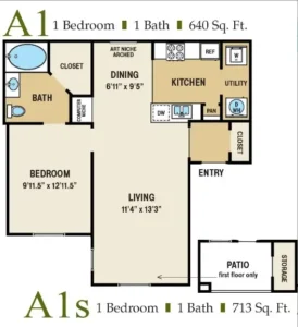 Augusta Meadows Houston Apartment floorplan 1