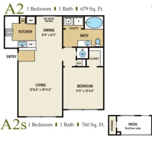 Augusta Meadows Houston Apartment floorplan 2