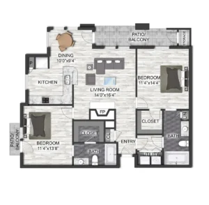 Aviara Houston Apartments FloorPlan 11