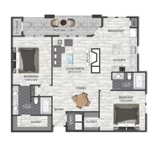 Aviara Houston Apartments FloorPlan 14
